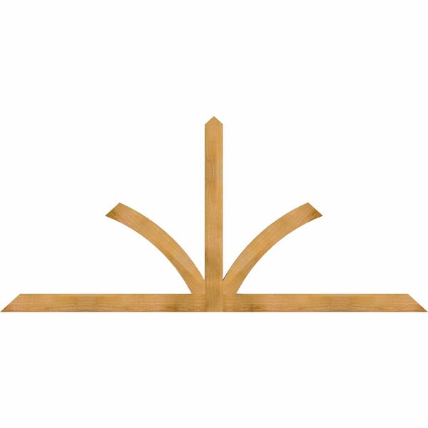 Ekena Millwork Richland Rough Sawn Timber Gable Bracket, Western Red Cedar, 96"W x 44"H x 2"D x 4"F, 11/12 Pitch GBW096X44X0204RIC00RWR - main